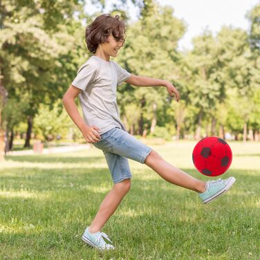 М&39який м&39яч Kyto 3X, 12 або 20 см, жовтий, червоний, синій, пінопластовий м&39яч, дитячий м&39який футбольний м&39яч, 20 см, червоний