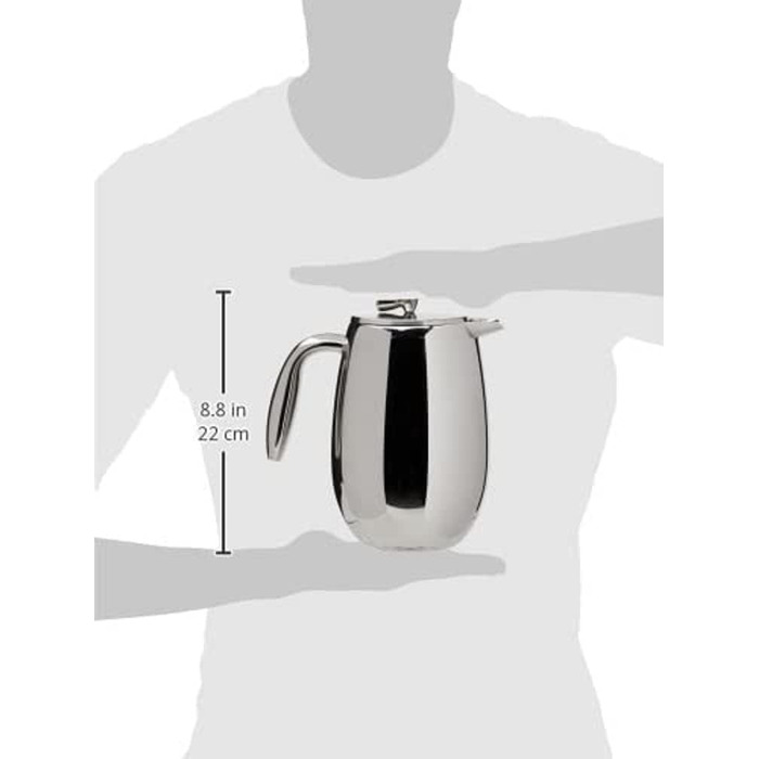 Кавоварка Bodum 1308-16 columbia (з подвійними стінками, нержавіюча сталь, можна мити в посудомийній машині, 1,0 літра (34 унції)) Глянцева нержавіюча сталь 1,0 л (34 унції) одинарна