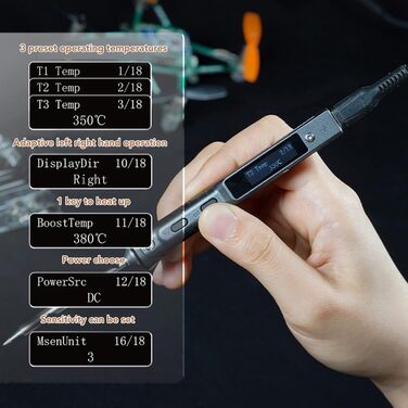 ТИП C 65 Вт DC9 до 24 В TS101 Розумний паяльник з регулюванням температури Міні-інтелектуальний електричний паяльник з однією кноп