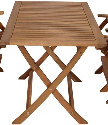 Садовий стіл DEGAMO Складаний стіл Tobago 70x120 см прямокутний, оброблений акацією, сертифікований FSC