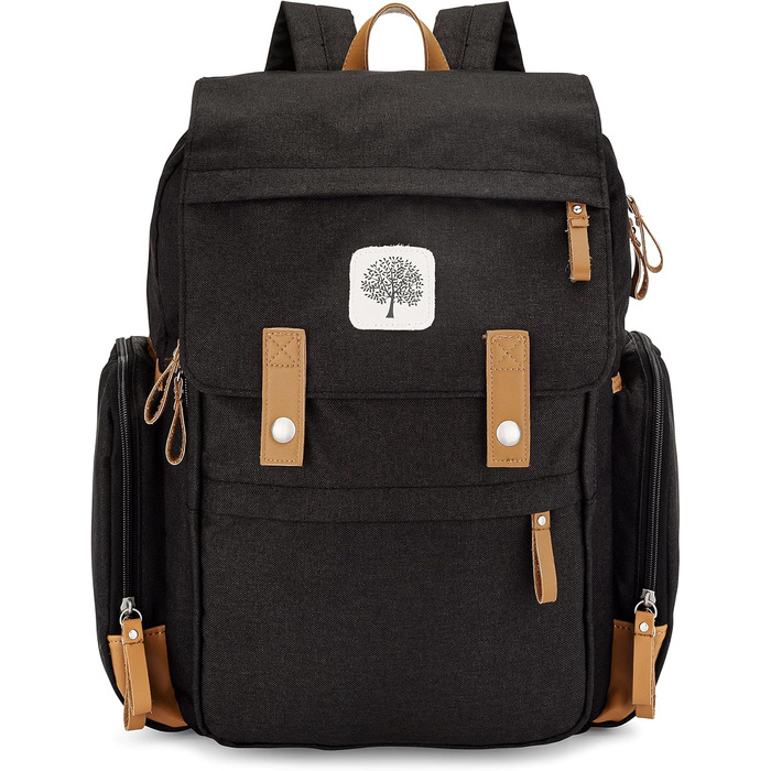 Пеленальний рюкзак Parker - велика пеленальна сумка з ізольованими кишенями, ременями для коляски та пеленальним килимком - 'Birch