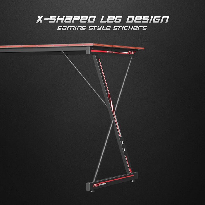 Ігровий стіл, 80 x 60 см Ергономічний комп'ютерний стіл, стіл з поверхнею з вуглецевого волокна, стійкий гачок для навушників для