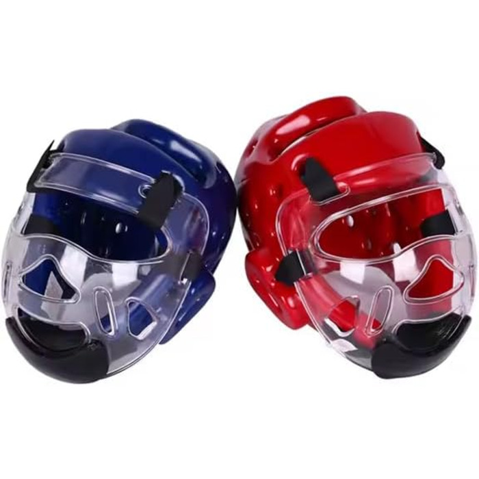 Захисний костюм для тхеквондо для дорослих та дітей, комплект для змагань з бойових мистецтв, комплект щитків для гомілки, голова, рот, рукавички, комбінований спортивний захист, дитячий, синій, 130-150 см