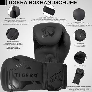 Боксерські рукавички Tigera для чоловіків та жінок, тренувальні професійні боксерські мішки, рукавички для ММА, муай-тай, спаринг, кікбоксингу, 10 унцій