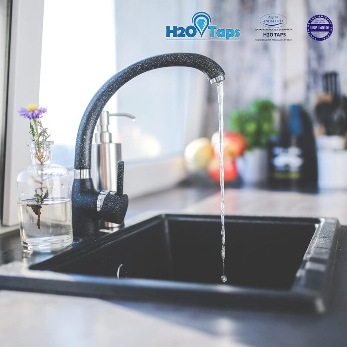 Крани Фільтр для води під раковиною - очищувач води, система фільтрів, зменшує вміст вапняку, свинцю, хлору, металів - Фільтр для води під раковиною, висока місткість, повний комплект, 2O