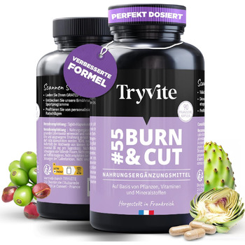 Капсули для прискорення метаболізму TRYVITE BURN&CUT, 90 шт., швидке схуднення, спалювач жиру