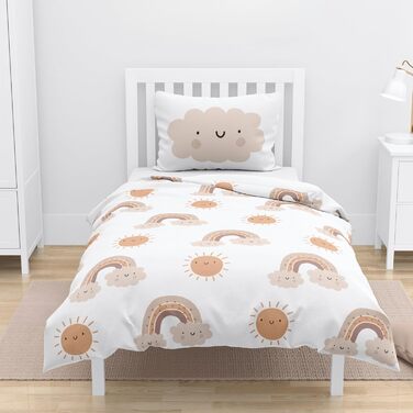 Дитяча постільна білизна бобер/фланель - Дитяча постільна білизна Little Sunrise м'яка та затишна для дівчаток та хлопчиків - 100