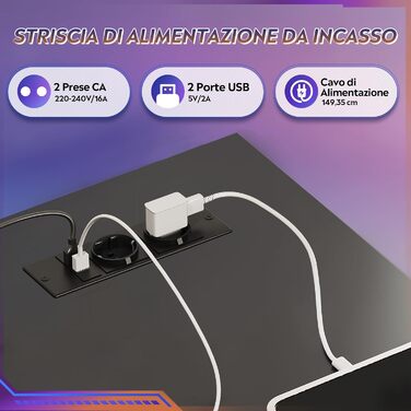 Г-подібний кутовий письмовий стіл DEVAISE 12380 см з 3 шухлядами, стіл з USB-портом та підставкою для монітора, комп&39ютерний стіл із місцем для зберігання для домашнього офісу, чорний.