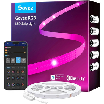 Світлодіодна стрічка Govee 30 м, світлодіодна стрічка Bluetooth RGB з керуванням програмою, зміна кольору, синхронізація музики, 64 сюжетні режими, струнні світильники для спальні, вітальні, дому, бару, вечірки, вечірки 30 м