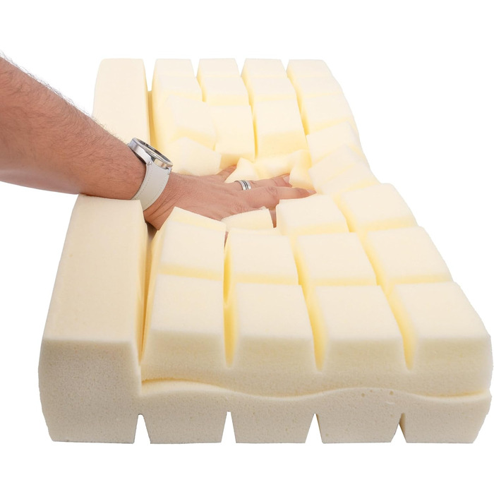 Подушка для шиї Traumschloss Premium Plus - Подушка для голови виготовлена з високоякісної в&39язкопружної піни RG85 для оптимального розслаблення шиї з екологічно чистим чохлом - Можна прати та гігієнічна - 30x60 см - Висота 10 см