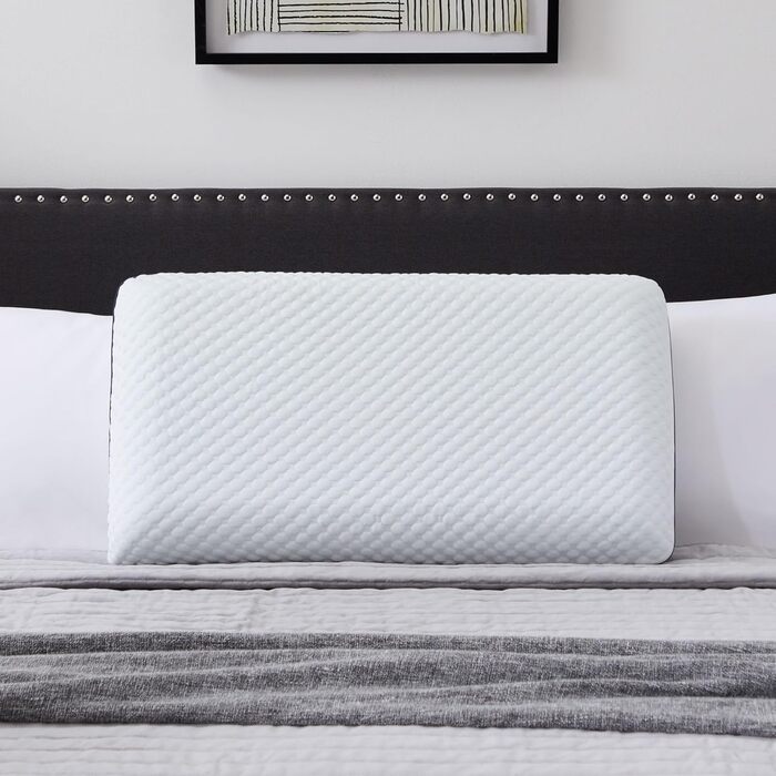 Подушка LUCID з гелевої піни з ефектом пам&39яті 40x70 см дихаюча охолоджувальний ефект чохол, який можна прати подушка сертифікована Oeko-Tex, біла 70 x 35 см