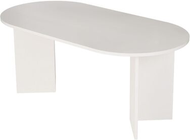 Елегантний білий обідній стіл, 180 x 75 x 89,5 см ДСП з 100 меламіновим покриттям, товщина 25 мм Ідеально підходить для сучасних обідніх приміщень, дерево, білий колір