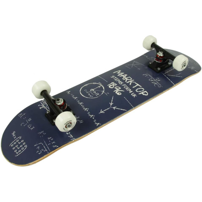 Скейтборд FunTomia з кульковими підшипниками ABEC-9, твердістю коліс 100A, 7-шаровим канадським кленом, kicktail дека - повний комплект для трюків і стріт-катання