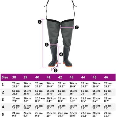 Задираючі чоботи Морські чоботи Задиральні чоботи Рибальські чоботи Чоботи на пояс 42