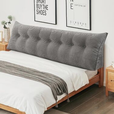 Подушка-клин для спинки Kedia, велика подушка для спини, подушка для дивана, зручна подушка для читання для ліжка та дивана, подушка для спинки та голови 2 в 1 (200 * 50 * 20 см) 200*50*20 см