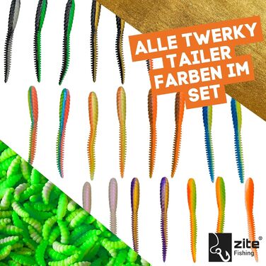 Приманка для лову форелі Zite Fishing Twerky Tailer (м&39який пластик) 3-в-1 м&39яка пластикова приманка/рибальська блешня для форелі Зроблено в Німеччині Без фталатів Альтернатива приманці та блешні для лову форелі, різні види форелі
