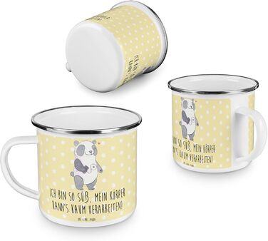 Емальована кружка для кемпінгу &quotМістер і місіс Панда&quot з інсуліновим насосом &quotПанда&quot - подарунок, кружка для кемпінгу, кемпінгові чашки, діабет, емальована кружка для пиття, кружка для відпочинку на природі, жовта емальована кружка для кемп