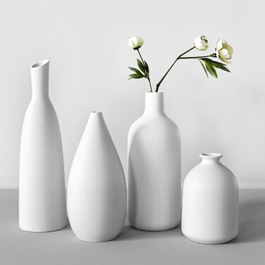 Вази Керамічний набір 4 висоти 22191711см, Вази для квітів Сучасний декор Естетика, Вази для пампасів Трава Квіти Прикраса столу Т