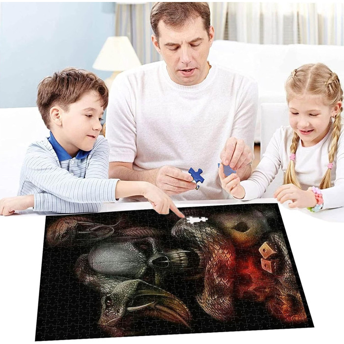 Дерев&39яний пазл із черепа та змії на 6000 елементів. Подарунковий сімейний класичний пазл