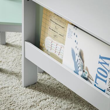 Дитячий стіл зі стільцями SoBuy KMB88-HG, комплект дитячих сидінь для приміщень, комплект дитячого столу та стільців, художній стіл для дітей, група сидінь, світло-сірий