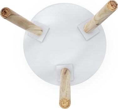 Декоративний дерев&39яний стіл Spetebo 36x30 см - Білий - Маленький бічний столик, журнальний столик, диван-столик