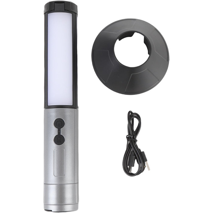 Телескопічний кемпінговий ліхтар Zerodis, портативний робочий ліхтар, що перезаряджається, із зарядкою типу C та 5 режимами освітлення, для кемпінгу на відкритому повітрі, походів, риболовлі, надзвичайних ситуацій