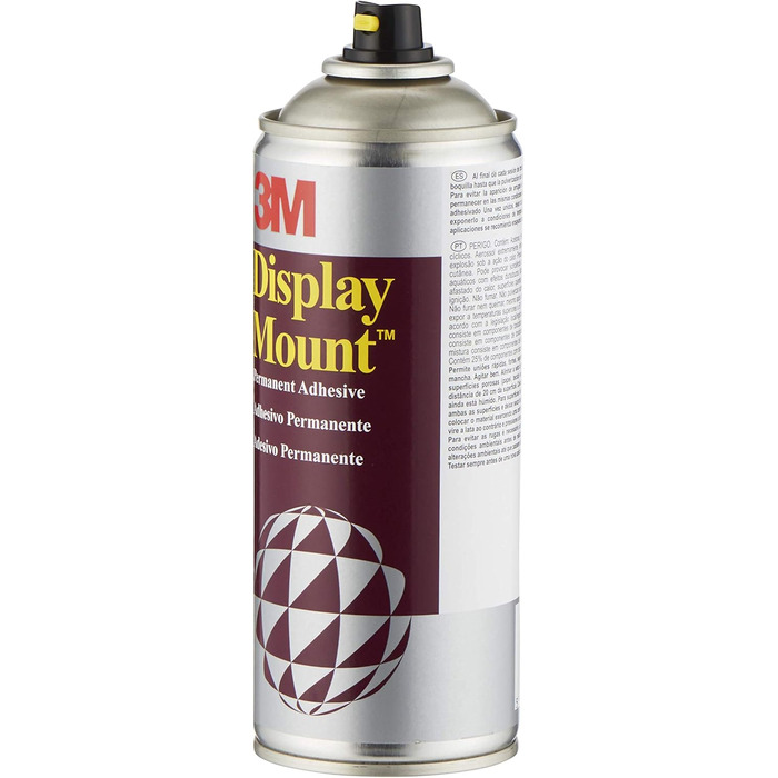 Перманентний аерозольний клей 3M(TM) CraftMount(TM) (400 мл) ІМПОРТ 860 мм x 390 мм x 130 мм