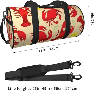 Дорожня сумка-хобо з дизайном омарів та крабів, спортивна сумка для чоловіків та жінок, сумка-мішок, спортивна сумка