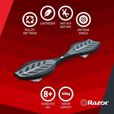 Дитячий скейтборд Razor Ripstik Air 2 колеса, один розмір, чорний