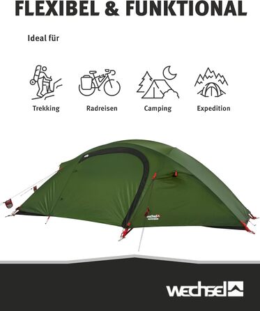 Трекінговий намет Wechsel Pathfinder I Геодезичний намет на 1 особу I Штормостійкий експедиційний намет I Компактний та портативний I Ідеальний намет для кемпінгу, пішого туризму, трекінгу та їзди на велосипеді