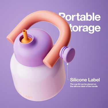 Ізольована пляшка для води з соломинкою, ручкою, соломинкою та гвинтовою кришкою, 940 мл, з нержавіючої сталі для фітнесу та спорт