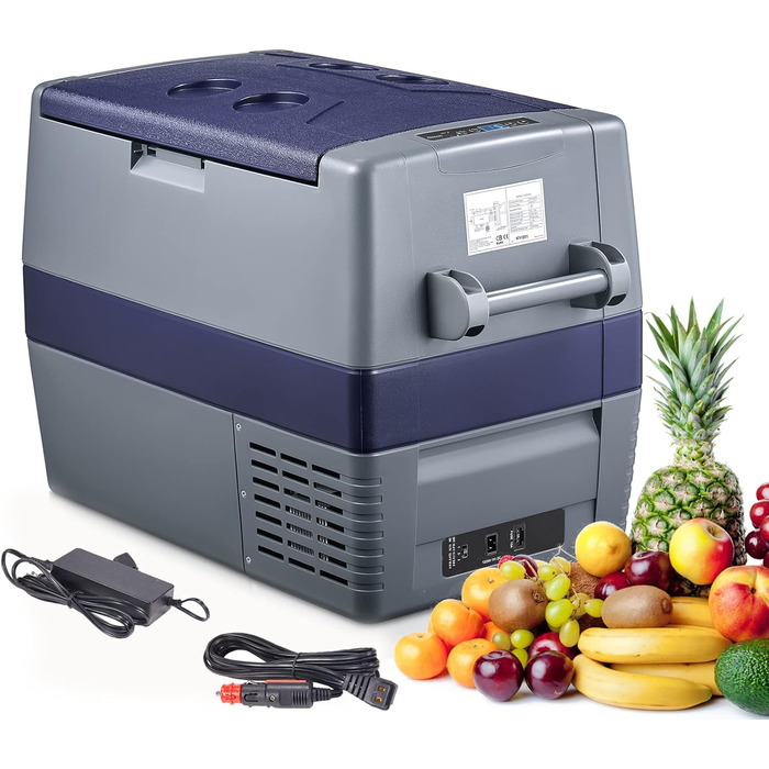 Компресорна холодильна камера, портативний холодильник 60 літрів, портативна холодильна камера 12В (від -20 до 10), знімні дверцят
