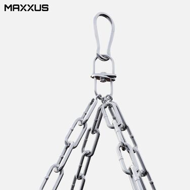 Боксерська груша MAXXUS PRO 120/100/80 - Наповнена, підвісна, чотириточковий сталевий ланцюг, 120x35см / 100x30см / 80x30см, 20-34
