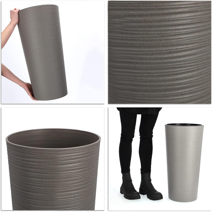 Квітковий горщик KADAX з дерев'яною стружкою, елегантне кашпо зі знімною вставкою, захист квіткового горщика для офісу, квітковий