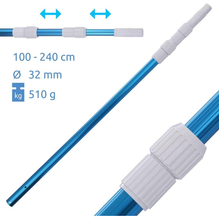 Набір для чищення басейну GEAR Pool Cleaning Set PCS - 6-предметний набір для чищення басейну з жердиною, підсаком, щіткою, пилососом для підлоги, дозатором