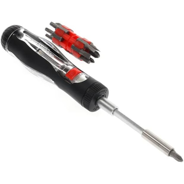 Викрутка з тріскачкою GEDORE red з бітотримачем, 1/4 6,3 мм шестигранник, телескопічне лезо, перемикач напрямку обертання, R38920000