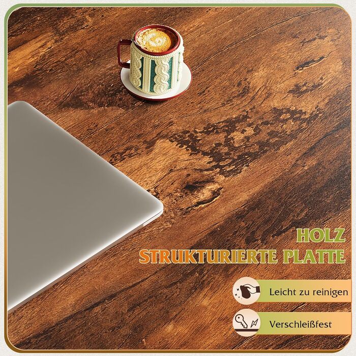 Журнальний столик WLIVE з регульованою висотою та місцем для зберігання, стіл для вітальні з висувною стільницею та відкритими відділеннями, прямокутний журнальний столик для вітальні, рустикальний коричневий