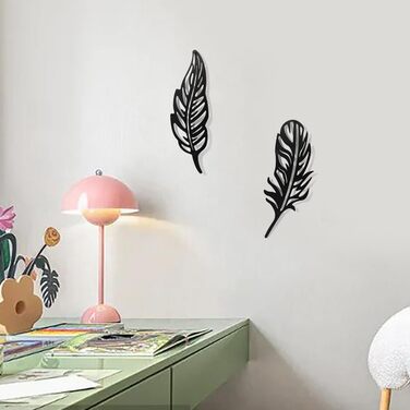 Чорна підвісна стіна Сучасне оздоблення стін Силует настінного мистецтва Металеві картини для дому Спальня Передпокій Вітальня Ван