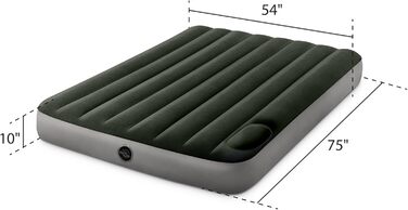 Надувний матрац Intex Dura-Beam Standard Series, портативний, надувний, з вбудованим ножним насосом, розмір Twin, повний з вбудованим ножним насосом
