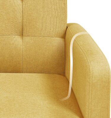 Крісло Yaheetech з підлокітниками, зручне та сучасне, крісло для телевізора, крісло-реклайнер, крісло для вітальні, клубне крісло, диван, вантажопідйомність 136 кг, жовтий колір, поліестерова тканина