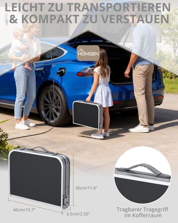 Складаний стіл для пікніка HOMGEN 58x40 см, регульована висота у 3 напрямках, розкладний стіл, стіл для пікніка, балкон, стіл для барбекю, садовий стіл, кемпінговий стіл, легкий та портативний для активного відпочинку, балкону, саду - чорний