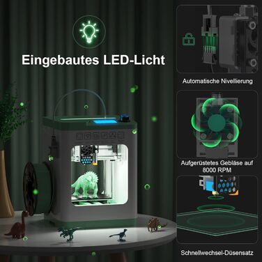 Принтер ENTINA Tina2S із хмарним друком Wi-Fi, повністю зібраний міні-3D-принтер із автоматичним вирівнюванням для початківців, з