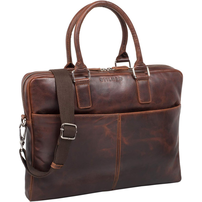 Сумка через плече шкіряна вінтажна велика сумка через плече елегантна сумочка для офісу ділової роботи ноутбук 13.3 дюйма портфель