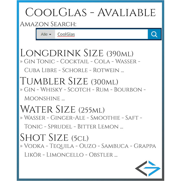 Довгий стакан для напоїв з вашим логотипом у вигляді лазерного гравіювання Скло Schott 0,33 л Миється в посудомийній машині завдяк