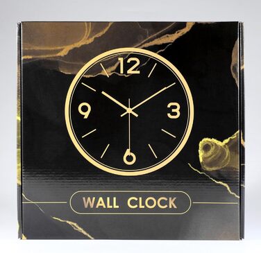 Скляний настінний годинник VIKMARI безшумний настінний годинник без цокання - якісний кварцовий годинник на батарейках круглий 12-