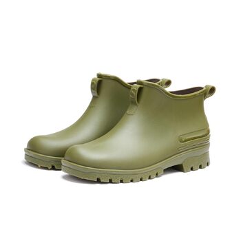 Чоловічі гумові чоботи, водонепроникне взуття для активного відпочинку, зносостійке пластикове взуття, бавовняні теплі короткі гумові чоботи, колір 4, розмір ЄС 42