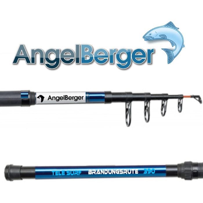 Вудка для серфінгу Angel-Berger Tele Surf 3,90 м 100-250 г морська вудка для серфінгу морська риболовля вудки для серфінгу