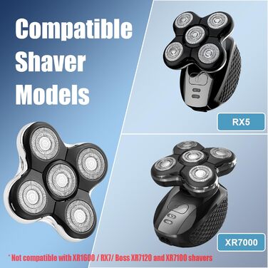 Змінні головки для бритви Remington Balder Bald Head Shaver XR1500, XR1501 та RX5 Ultimate Series, 2 шт.