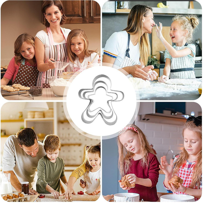 Різдвяні форми для випічки у формі пряникового чоловічка 3 шт Generisch