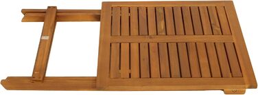 Стіл DEGAMO Бістро, розкладний стіл Ліма, виготовлений з акації, квадратний, 60x60 см, промаслена поверхня, складаний